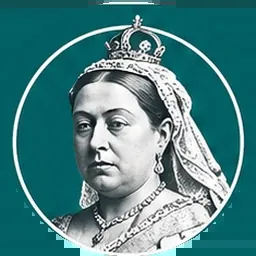 Illustrated portrait of Queen Victoria