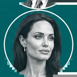 Illustrated portrait of Angelina Jolie