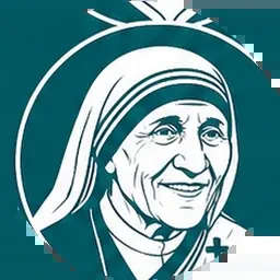 Illustrated portrait of Mother Teresa